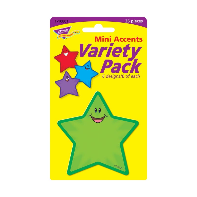 TREND ENTERPRISES Stars Mini Accents Variety Pack, 36 ct (T-10801) - Image 2